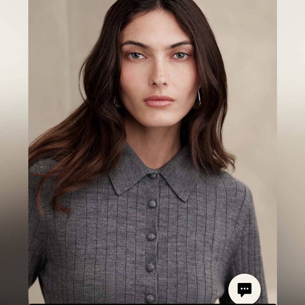 Banana Republic Nezha Merino Sweater Polo